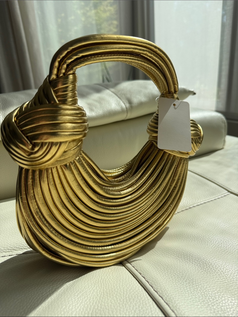 Fashion Nova Gold Statement Knot Handbag